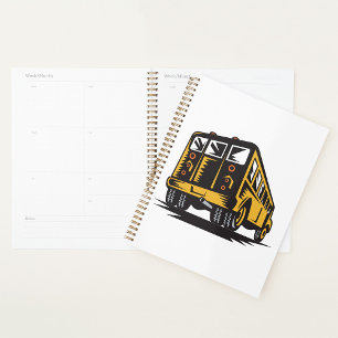 Agenda Retro School Bus Vintage Amarelo