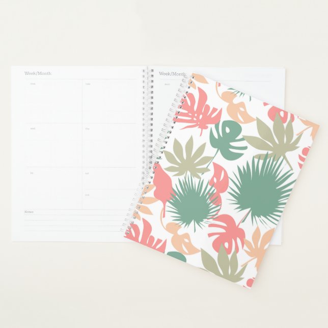 Agenda Retro, tropical, folhas (Exibição)