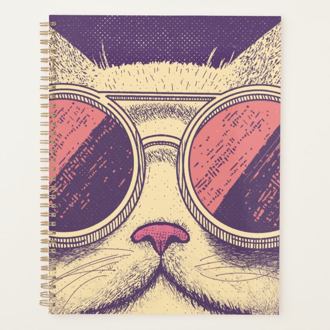 Agenda Retro Vintage Gatinho (Frente)