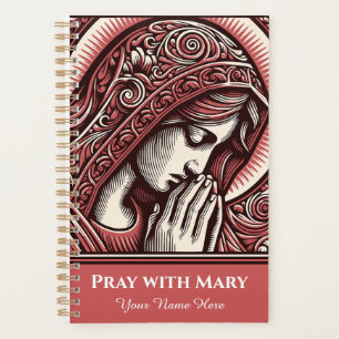 Agenda Rezando Virgem Abençoada Maria Personalizável