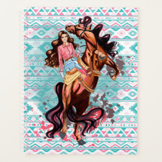 Agenda Rhinestone Cowgirl Horse Themed Planner