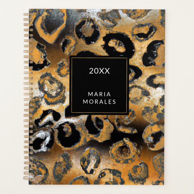 Agenda Rich Abstrato Leopard Imprima Planner (Frente)