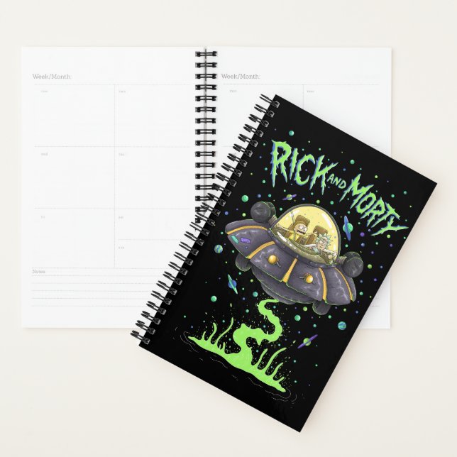 Agenda RICK E MORTY™ | Gráfico de Voo Espacial Ilustrado (Exibição)