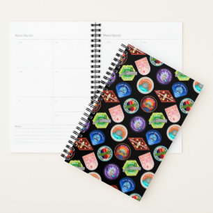Agenda RICK E MORTY™ Padrão de patches do espaço ex