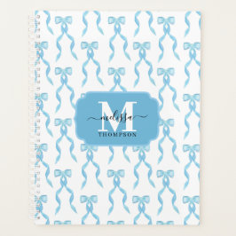 Agenda Rico Watercolor Blue Arco Monogramas Casamento