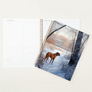 Agenda Ridgeback da Rodésia Deixou nevar o Natal