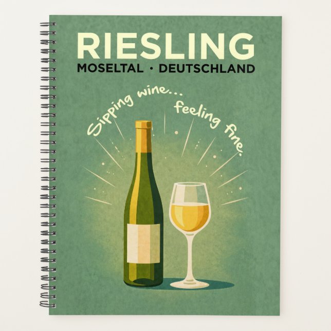 Agenda Riesling Moseltal Germany Vintage Travel Art (Frente)