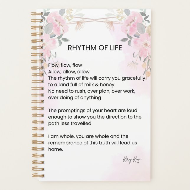 Agenda Ritmo De Vida - Esperança Encheu Poema (Frente)