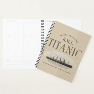 Agenda RMS Titanic Ghost Ship Sepia Planner