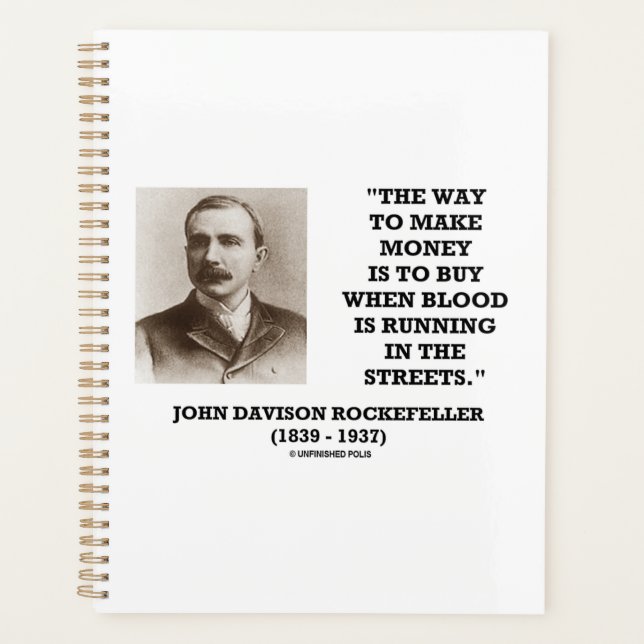 Agenda Rockefeller Buy When Blood Is Running In Streets (Frente)