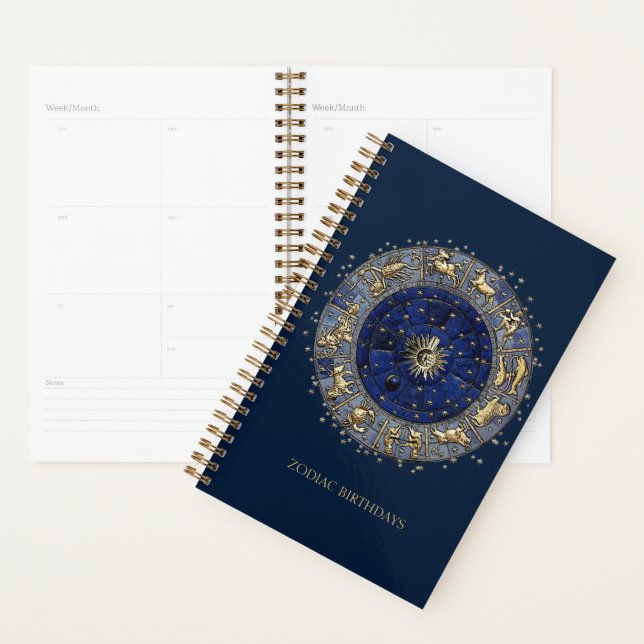 Agenda Roda Zodiac (personalizável em texto) (Exibição)