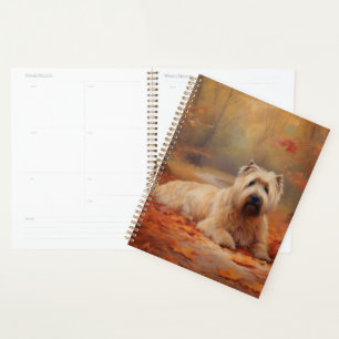 Agenda Rodas Terrier no outono Folhas caem inspiração