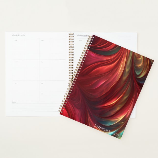 Agenda Rodovalho Vermelho Iridescente (Exibição)