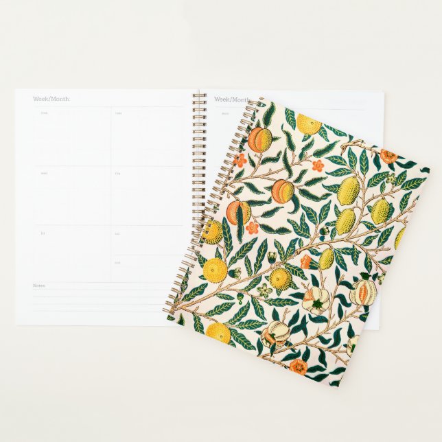 Agenda Romã Fruta William Morris Vintage  (Exibição)