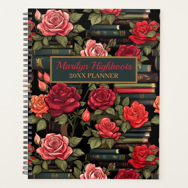 Agenda Romance Books Planner - Rosas (Frente)