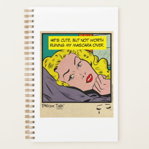 Agenda Romance Retrô Vintage de Quadrinhos: Design Pillow