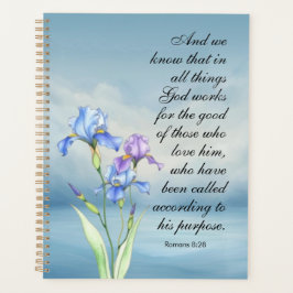 Agenda Romanos 8:28 Aquarela Íris