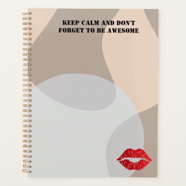Agenda Romantic chic luxe red lips (Frente)