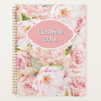 Agenda Romantic Pink Rose Personalized