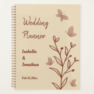 Agenda Romântico elegante terracotta floral