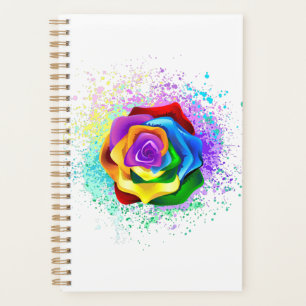 Agenda Rosa de arco-íris colorido