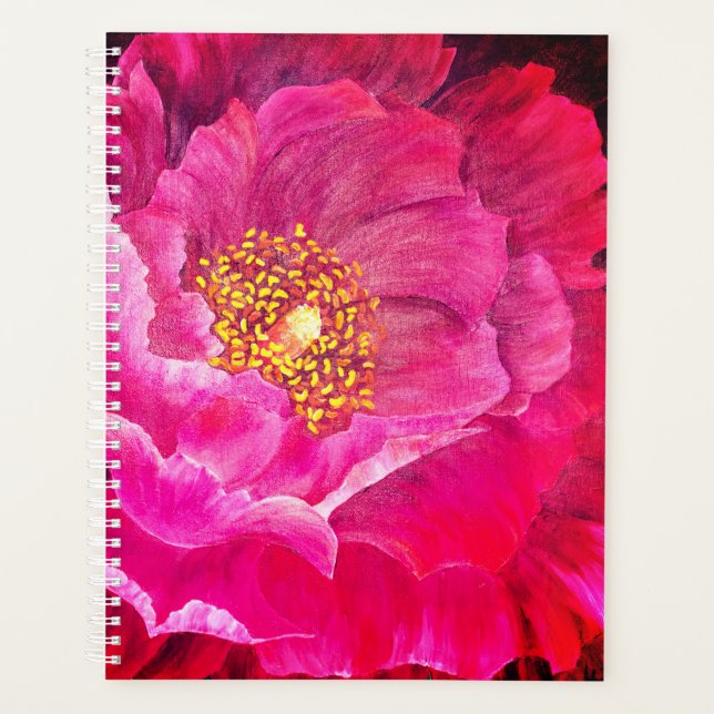 Agenda Rosa de Cactus Rosa Do Planner Lg (Frente)