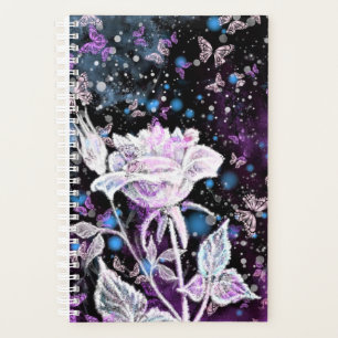 Agenda Rosa de inverno e Borboletas - Lindo -