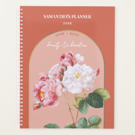 Agenda Rosa de junho do mês de nascimento personalizado