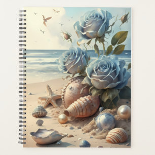 Agenda Rosa Denim e cobrir de Planner Pontilhado