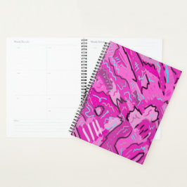 Agenda Rosa! Diversão com Abstrato Art
