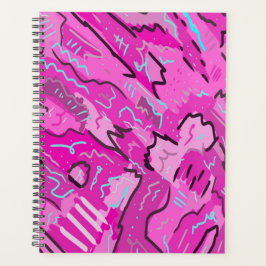Agenda Rosa! Diversão com Abstrato Art