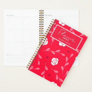 Agenda Rosa Floral Bonito