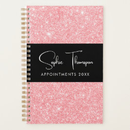 Agenda Rosa glitter 2024