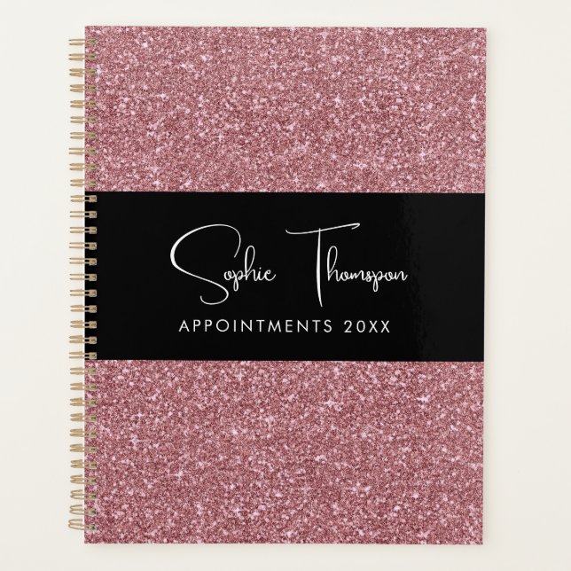 Agenda Rosa glitter 2024 (Frente)