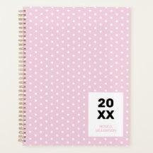 Rosa Pastel Branco Bolinhas Personalizado