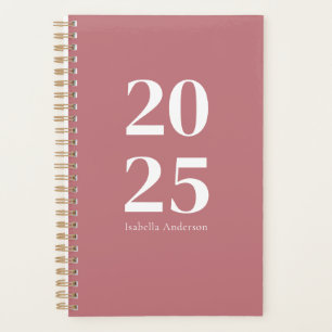 Agenda Rosa Personalizado de Moderno de Chic Mensal/Seman