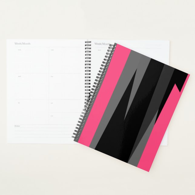 Agenda Rosa Preto e Cinza (Exibição)
