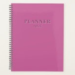 Agenda rosa sólido vívido<br><div class="desc">Planner vívido,  cor-de-rosa. Código de cor hexadecimal #CB649C</div>