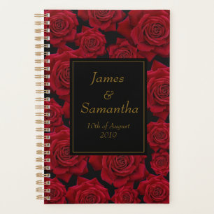 Agenda Rosa vermelha Elegante - Casamento