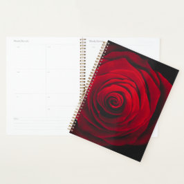 Agenda Rosa vermelha no efeito de vintagem em fundo preto