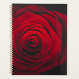 Agenda Rosa vermelha no efeito de vintagem em fundo preto