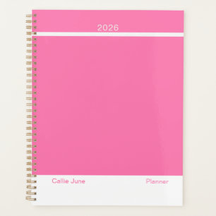 Agenda Rosa Vibrante Minimalista