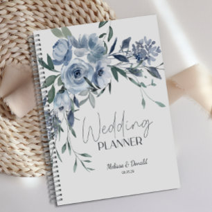 Agenda Rosas Azuis Empoeiradas Flores Casamento