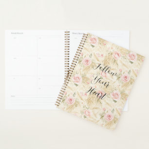 Agenda Rosas Cor-de-Rosa Floral