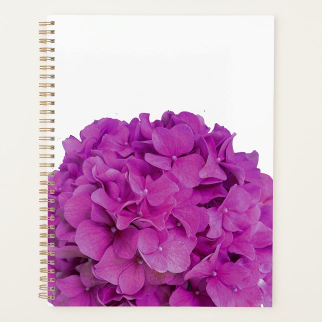 Agenda Rosas de hidrangeas florais magenta cor-de-rosa El (Frente)