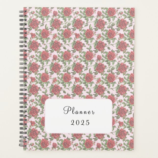 Agenda Rosas de Na moda de Imagem Feminina Elegante (Frente)