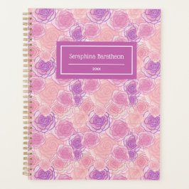 Agenda Rosas Hippy Românticos Personalizados Florais Pers