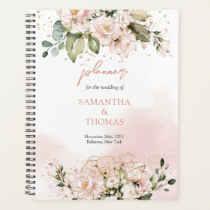Agenda Rosas rosa-rosado Elegante totalmente editáveis
