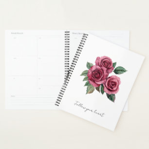 Agenda Rosas Vermelhas Floral