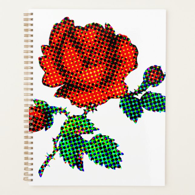 Agenda Rose Bloom Halftone Fine Art (Frente)